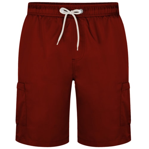 KAM Cargo-Badeshorts Burgund